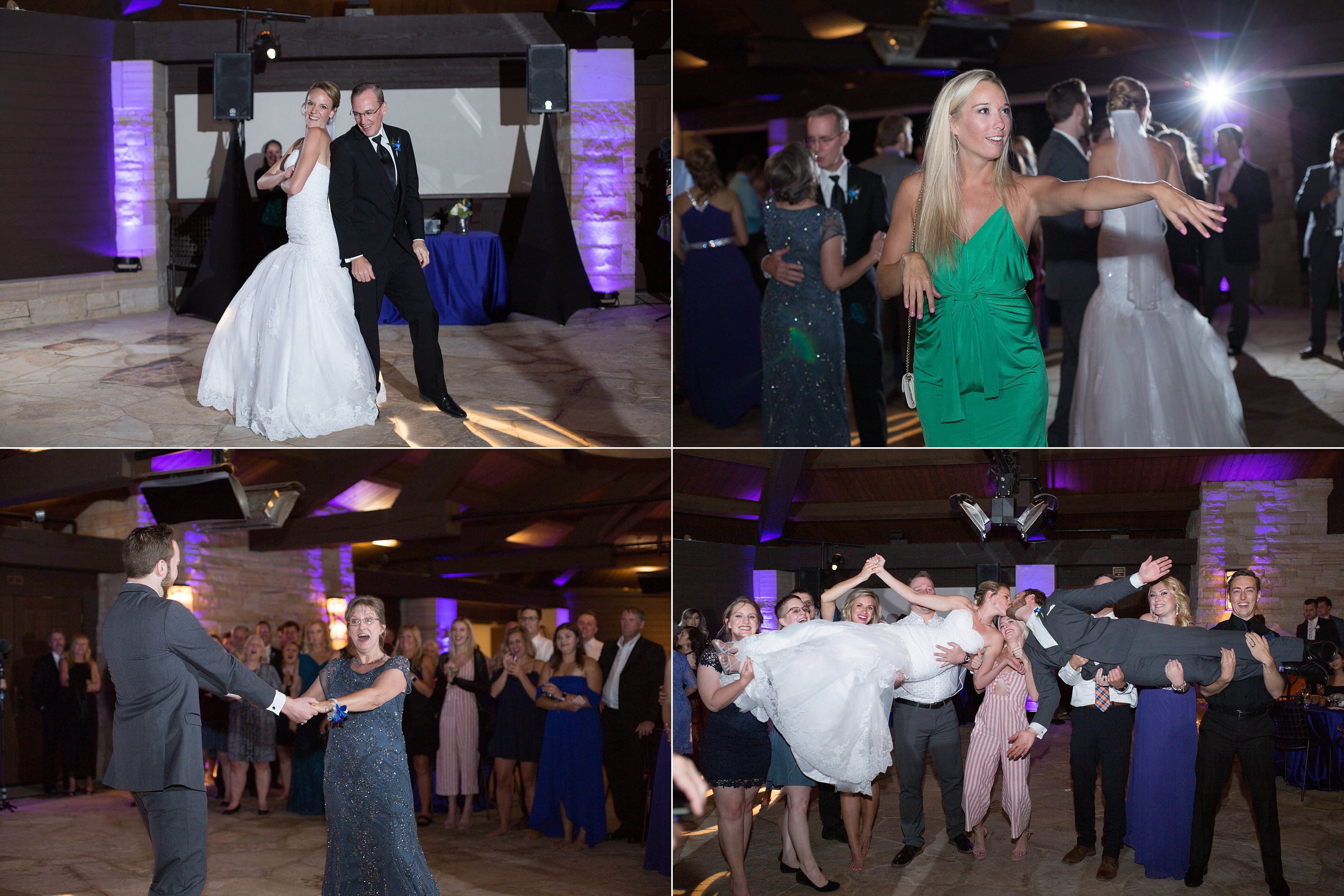 reception dancing at sanctuary golf course colorado wedding