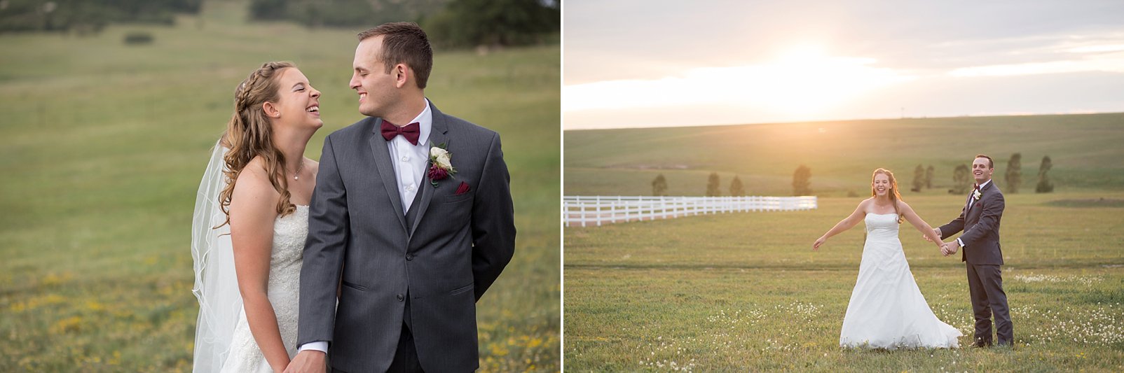 bride & groom sunset photos