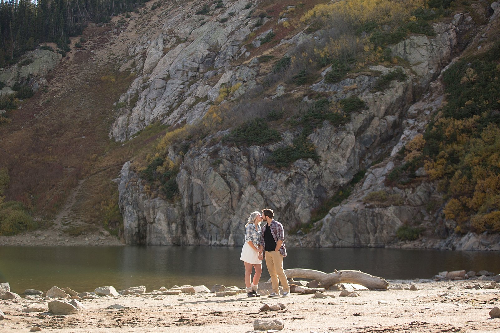 colorado mountain engagement session at st mary's glacier