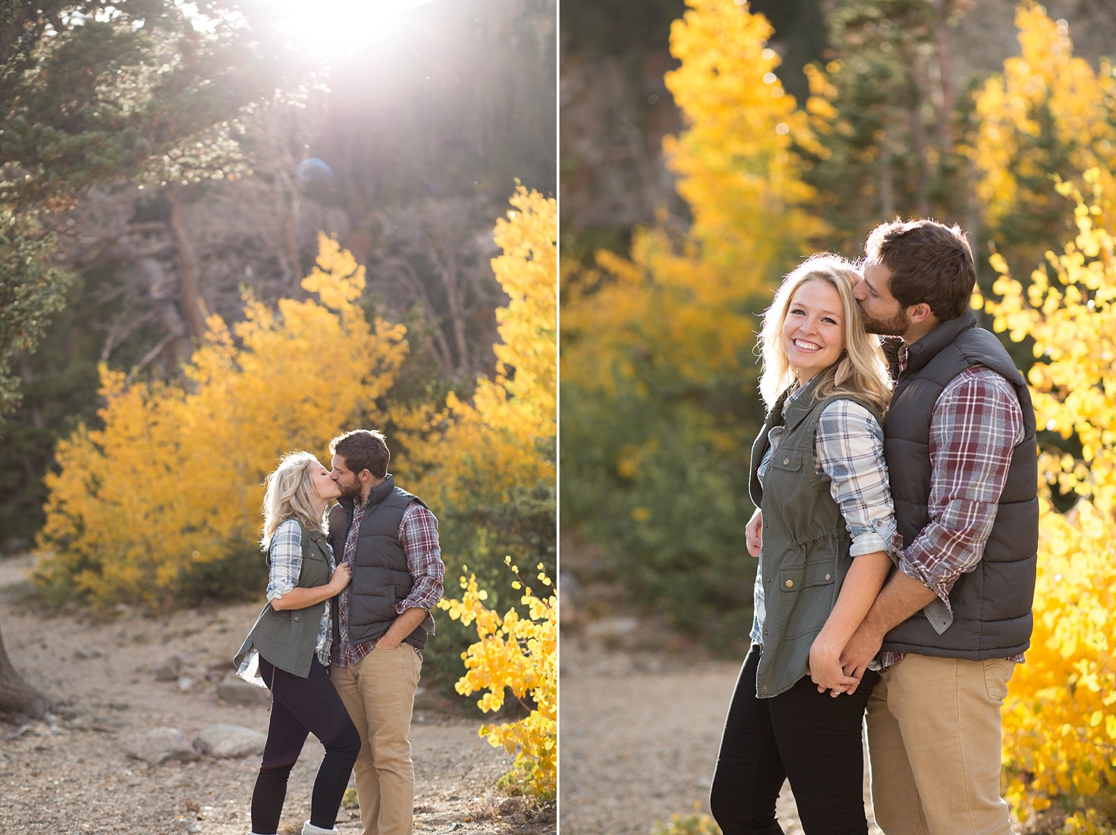 fall colors during colorado engagement session