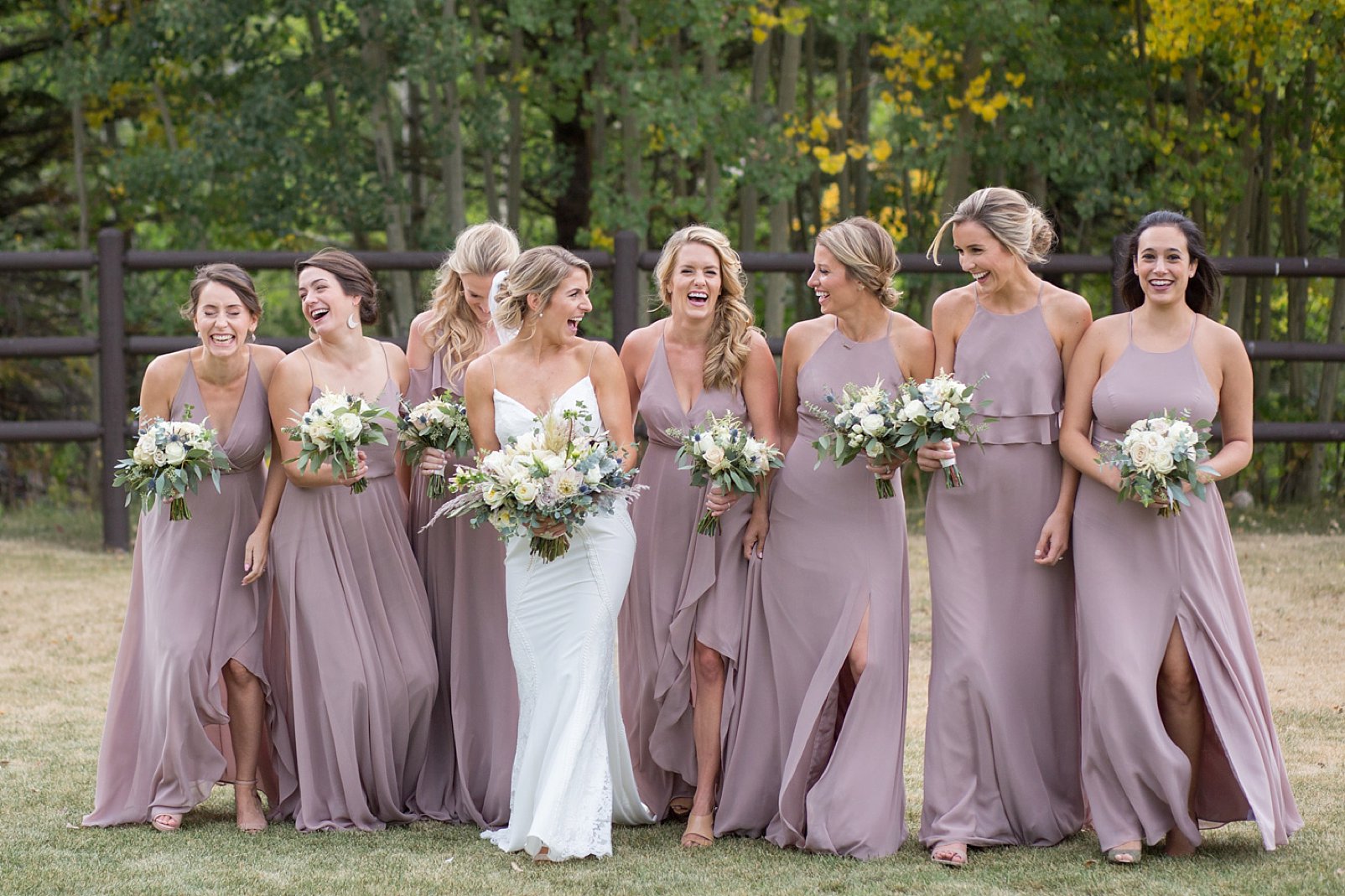 bridal party during vail wedding photographer