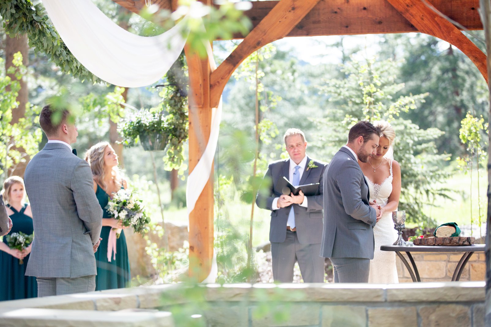 ceremony during wedding at della terra
