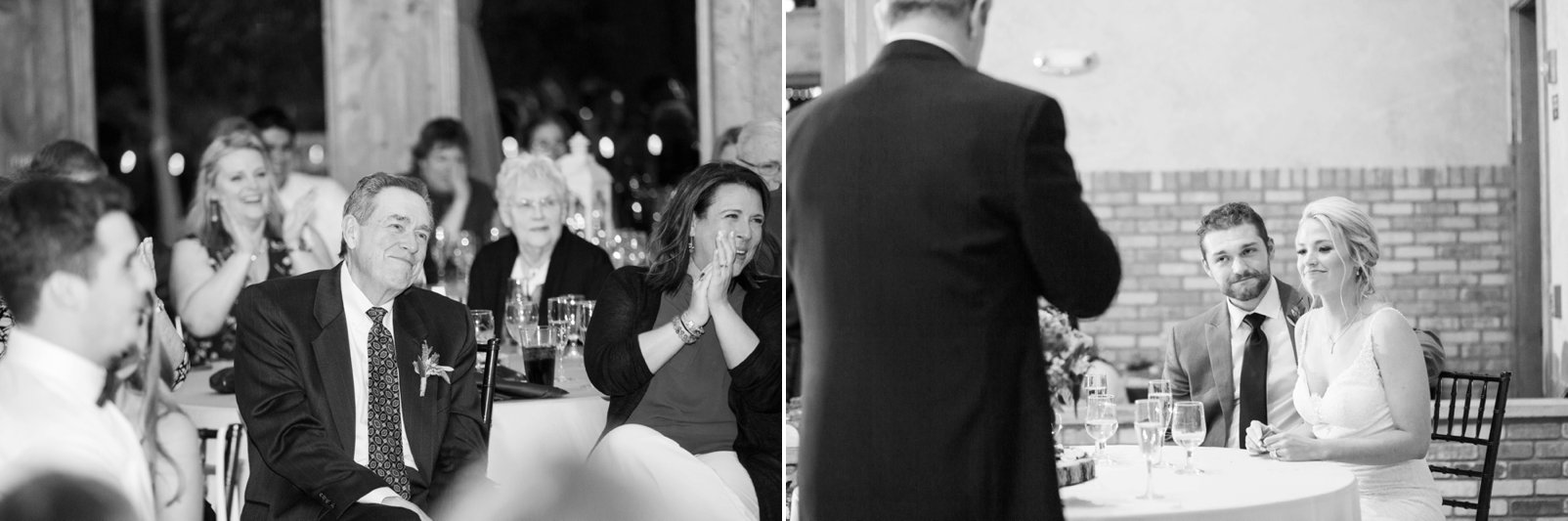 toasts during della terra wedding