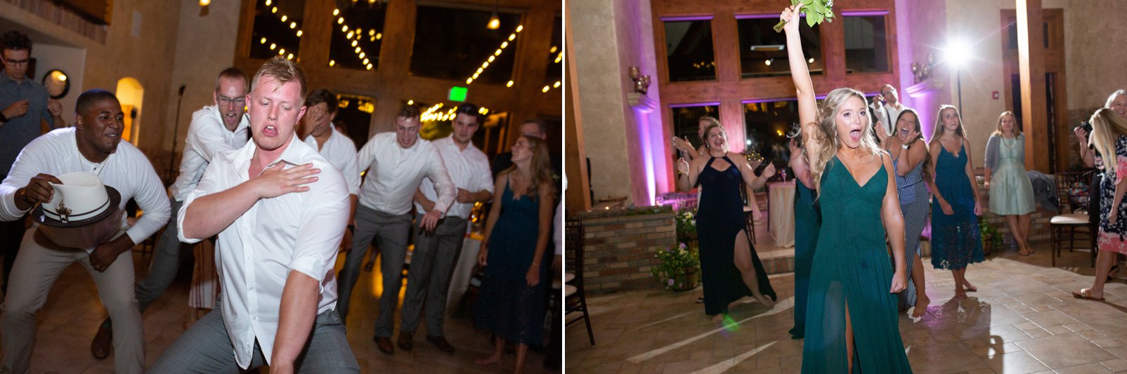 reception dancing at della terra wedding