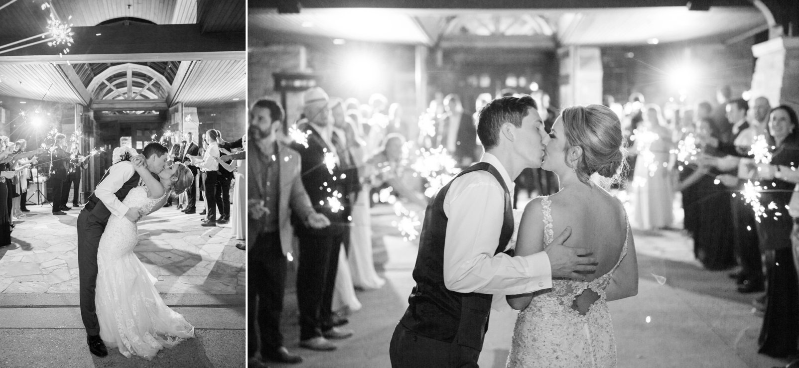 sparkler exit by colorado wedding photographer at sanctuary golf course wedding