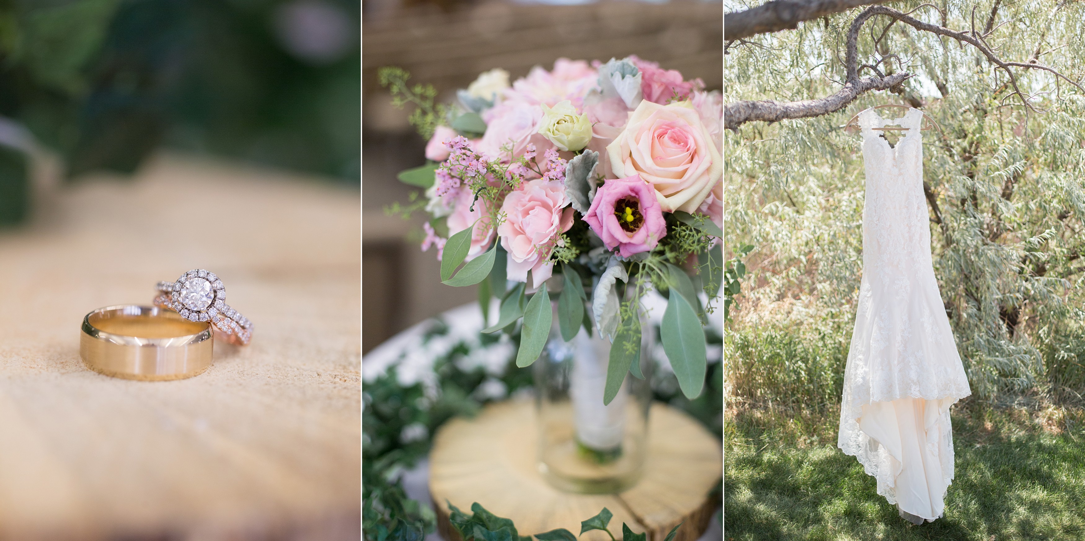 denver wedding photographer flowers and wedding dress